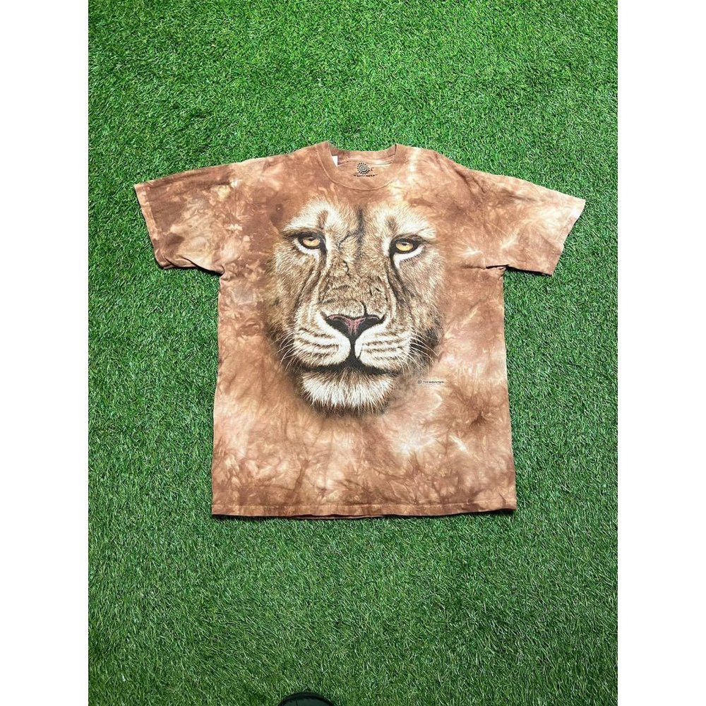 Vintage Y2K The Mountain 2013 Lion Animal Tie Dye T-Shirt
